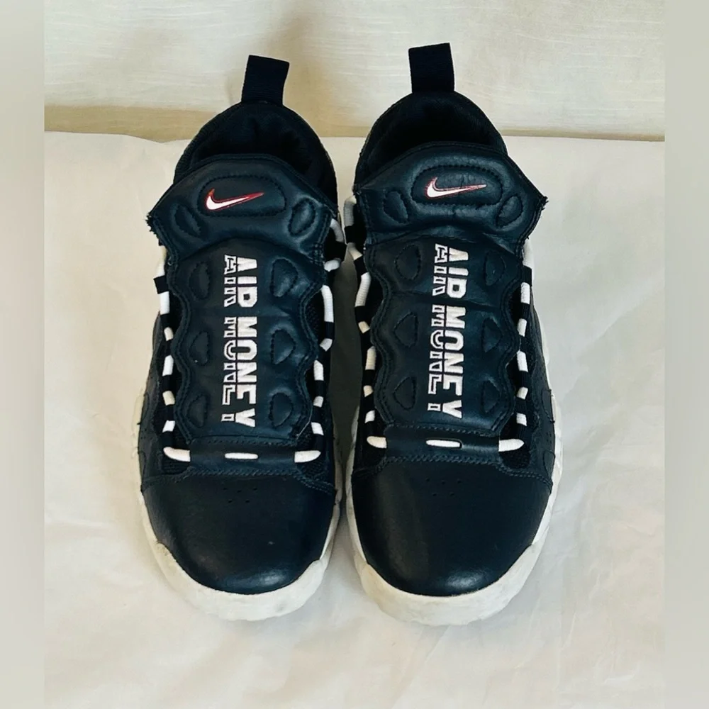 Nike Air Money Youth Obsidian Black Designer Luxury Leather Sneakers